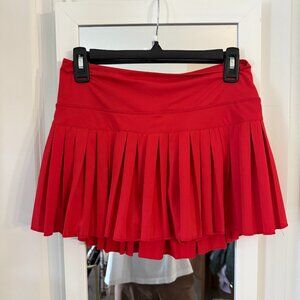 Gold Hinge Red Pleated Athletic Skort Size Medium